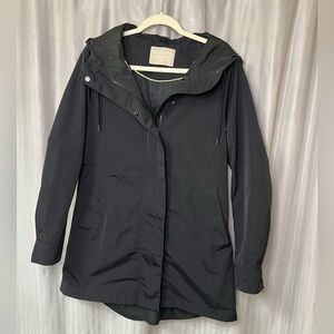 Athleta Black Hooded Rain Jacket size Medium